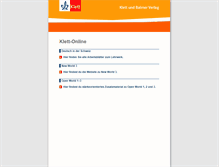 Tablet Screenshot of klett-online.ch